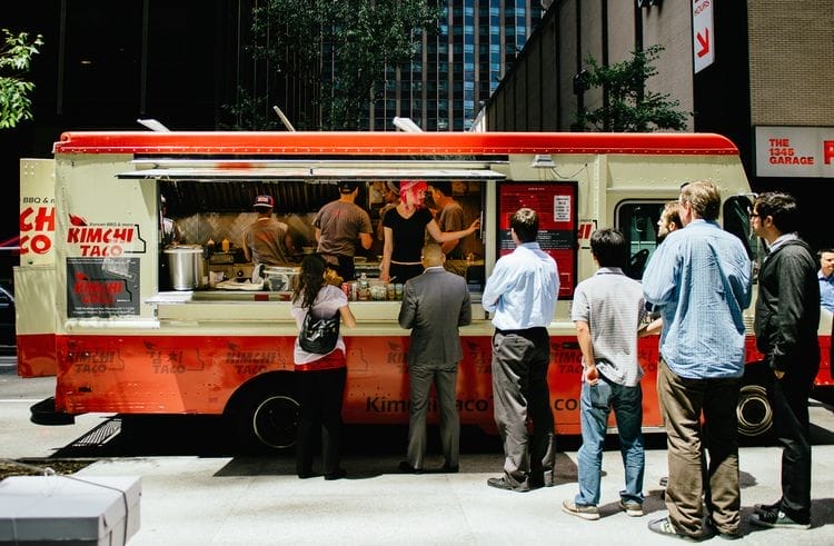 tourists queueing for viral food in Europe